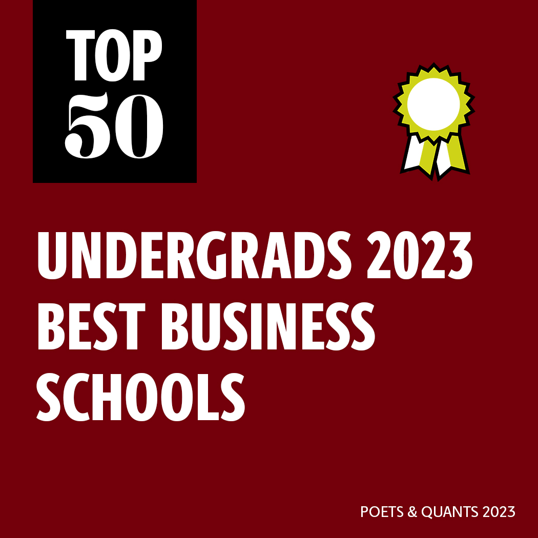 Top 50 Undergrad best business schools, Poets and Quants 2023