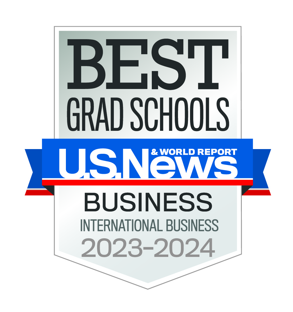 U.S. News and World Report best business schools badge for international business