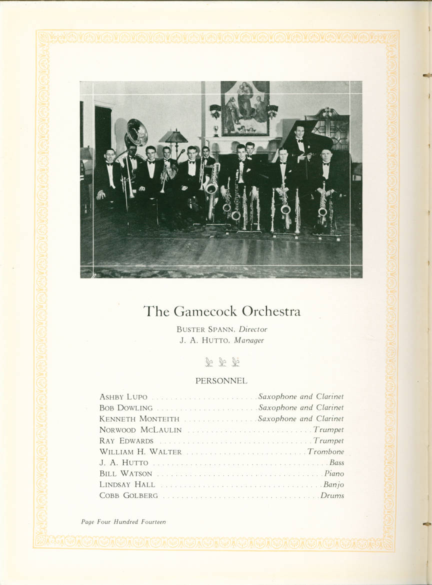 Gamecock orchestra 1929