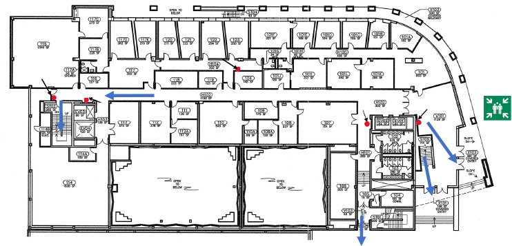 music first floor evacuation plan