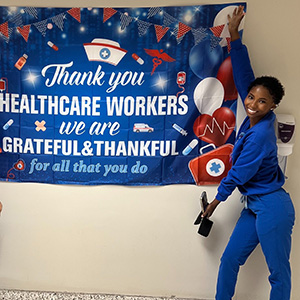 kennedy golden in the hospital during her shift