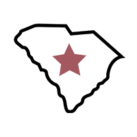 state outline with star on columbia