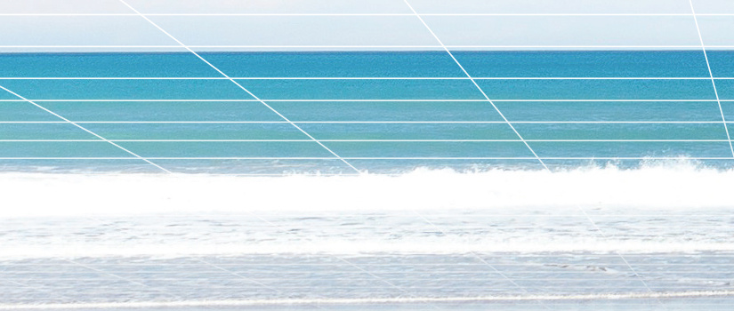 Ocean with grid overlay