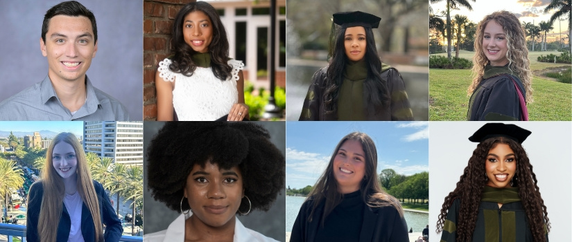 Photos of three pharmacy graduates