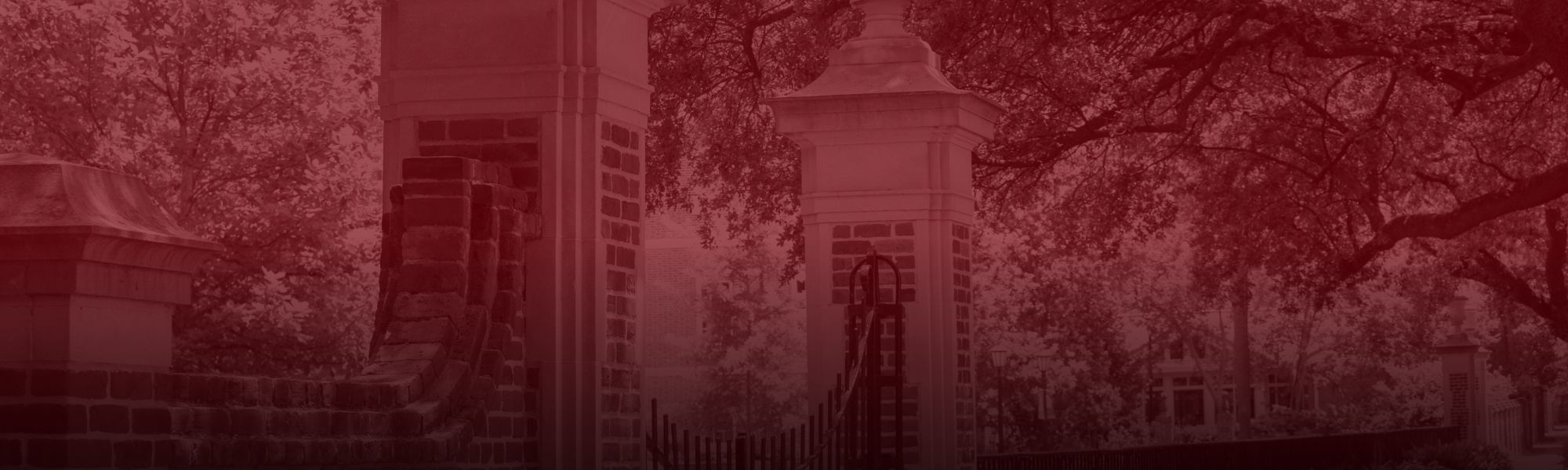 Campus image with garnet overlay