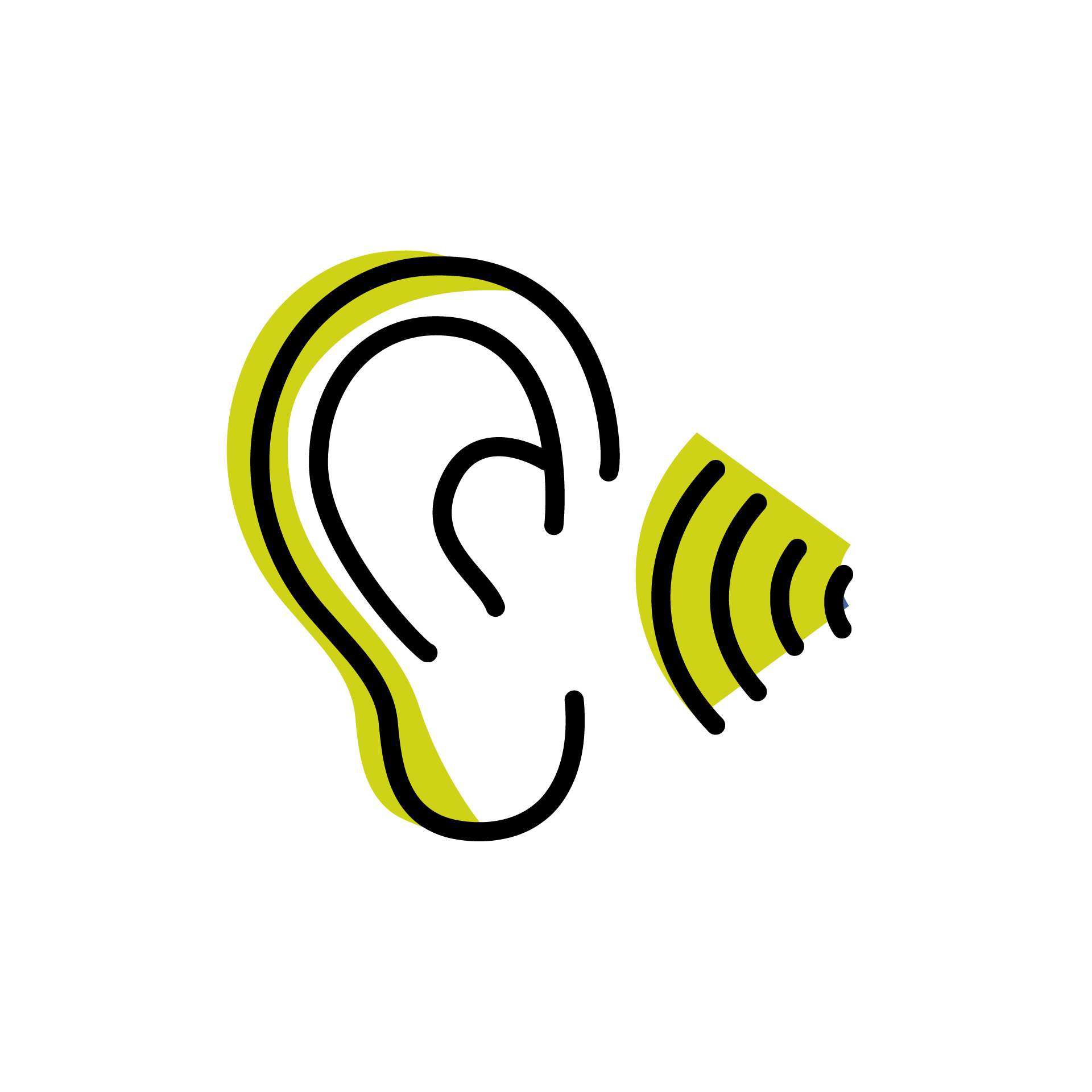 ear with sound icon