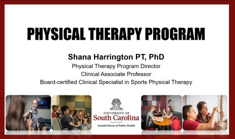 Introductory slide in a presentation about the DPT program