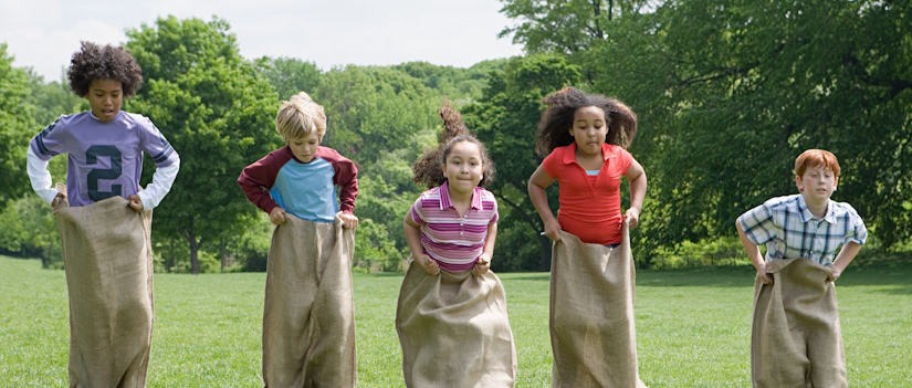 kids potato sack races