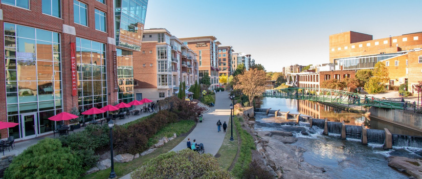 Photo of Reedy river in downtown Greenville