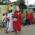 Religious parade in Equatorial Guinea.