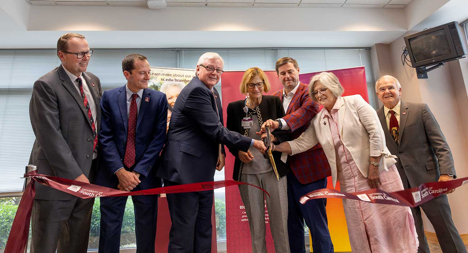 Leadership from USC, South Carolina and Prisma Health cut the ribbon at the new Brain Health clinic in Sumter.