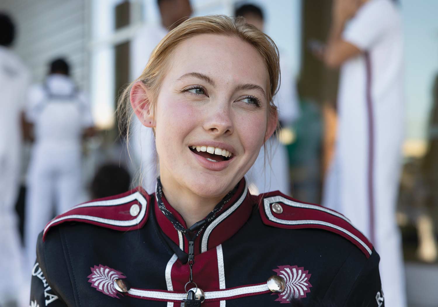 Maggie Boyd in her band uniform