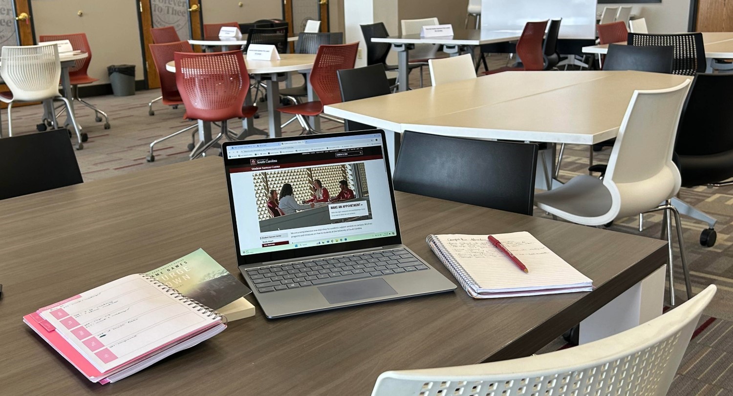 Study materials at the Student Success Center.