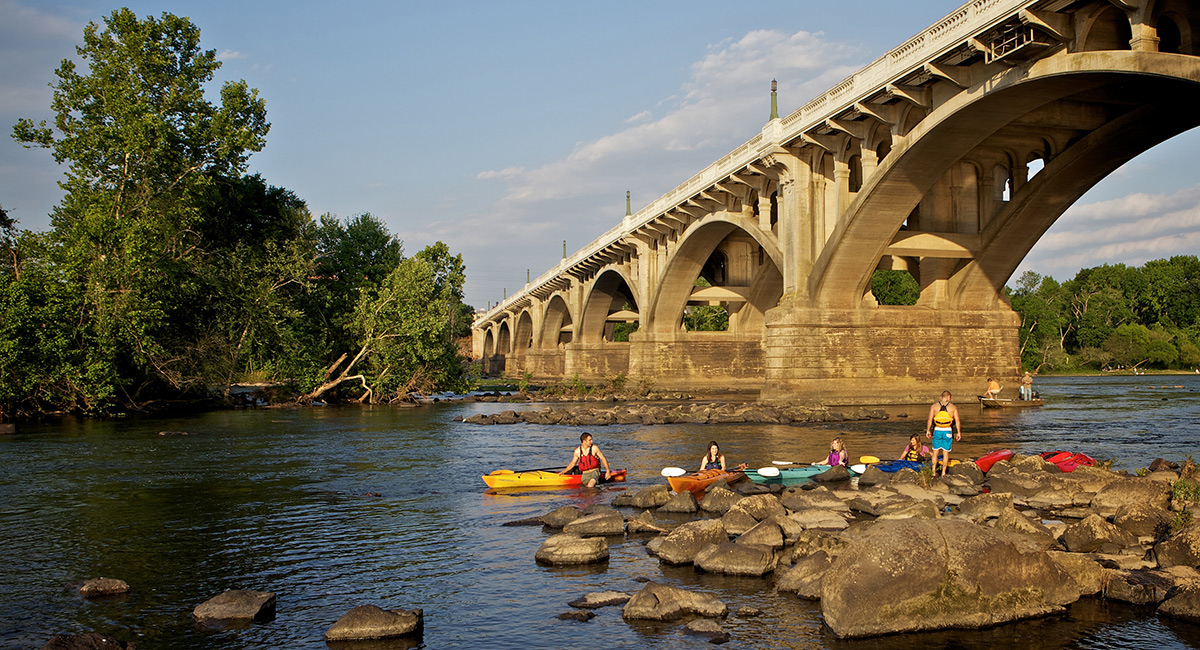 kayakers on the Congaree River
