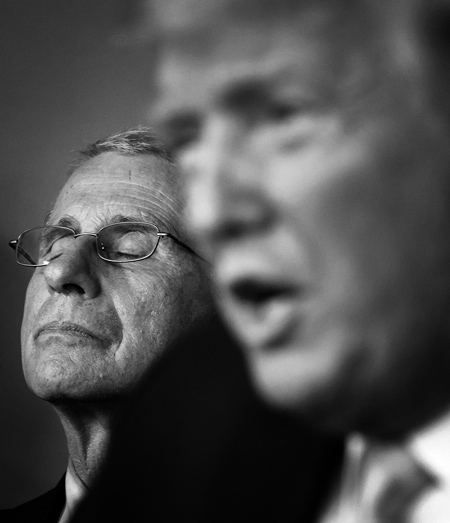 Anthony fauci and Donald Trump