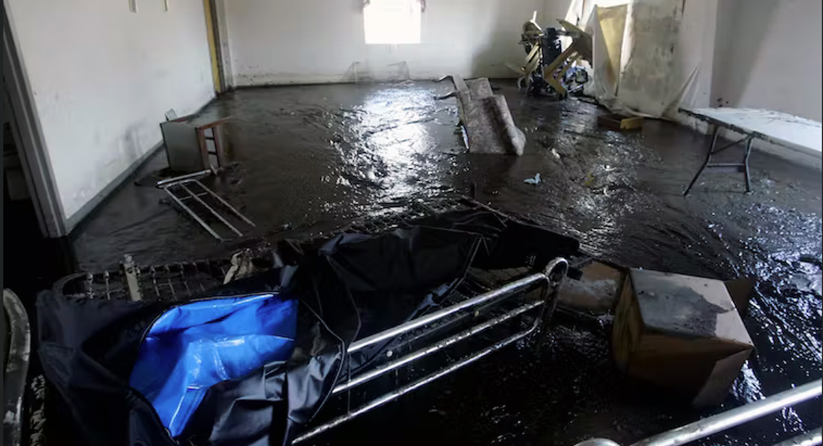 flooded out nursing home room