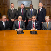 Group of IBM and university officials