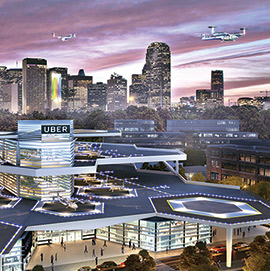 rendering of a proposed skyport design
