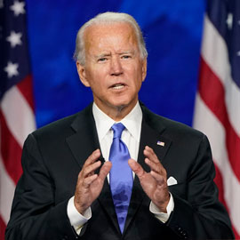 Biden accepts the Democratic nomination on Aug. 20, 2020