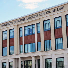exterior photo of the University of South Carolina law school
