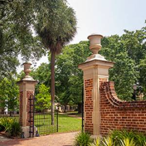 The gates on the south side of the historic Horseshoe