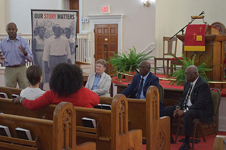 Civil rights leaders inside Zion Baptist