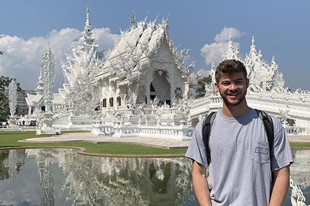 Jeremy LaPointe at the White Temple in Thailand