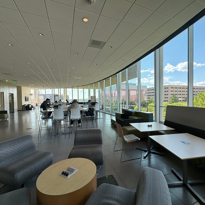 The study space of the Dominion Energy Study Commons at the Darla Moore School of Business