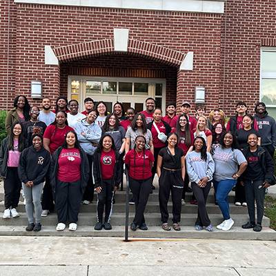 OSP Paris group prepares for departure at Booker T. Washington building.