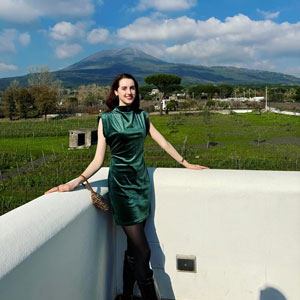 Ella Tocci poses for a photo in Italy.