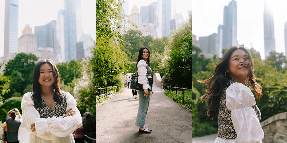 Jordan Lim poses in central park for the Gamecocks of New York series.