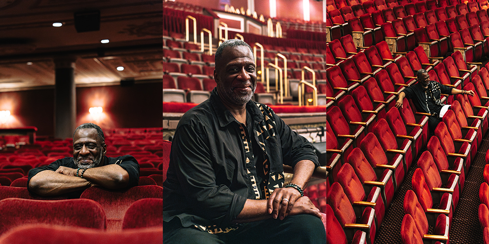 Stan Brown smiles in the theater during a Water for Elephants rehearsal.