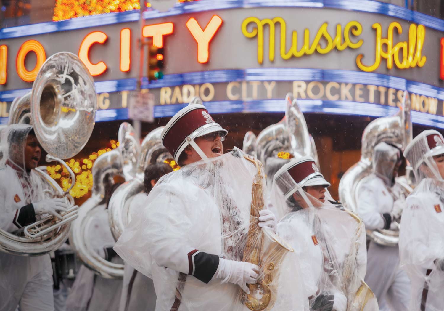 The Carolina Band marches in the 2024 Macy’s Day Parade.