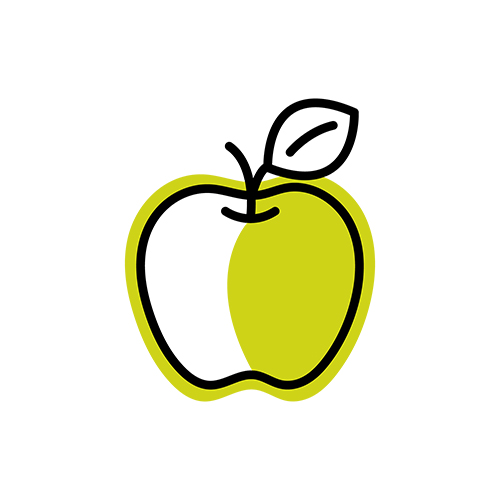drawing of an apple