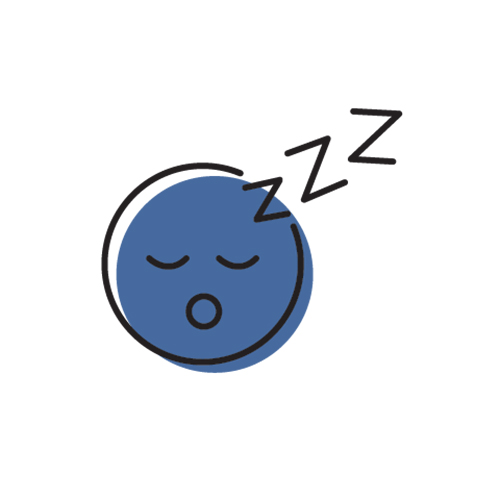 drawing of sleeping face