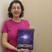 Patti Marinelli and her new Spanish textbook, Conectados